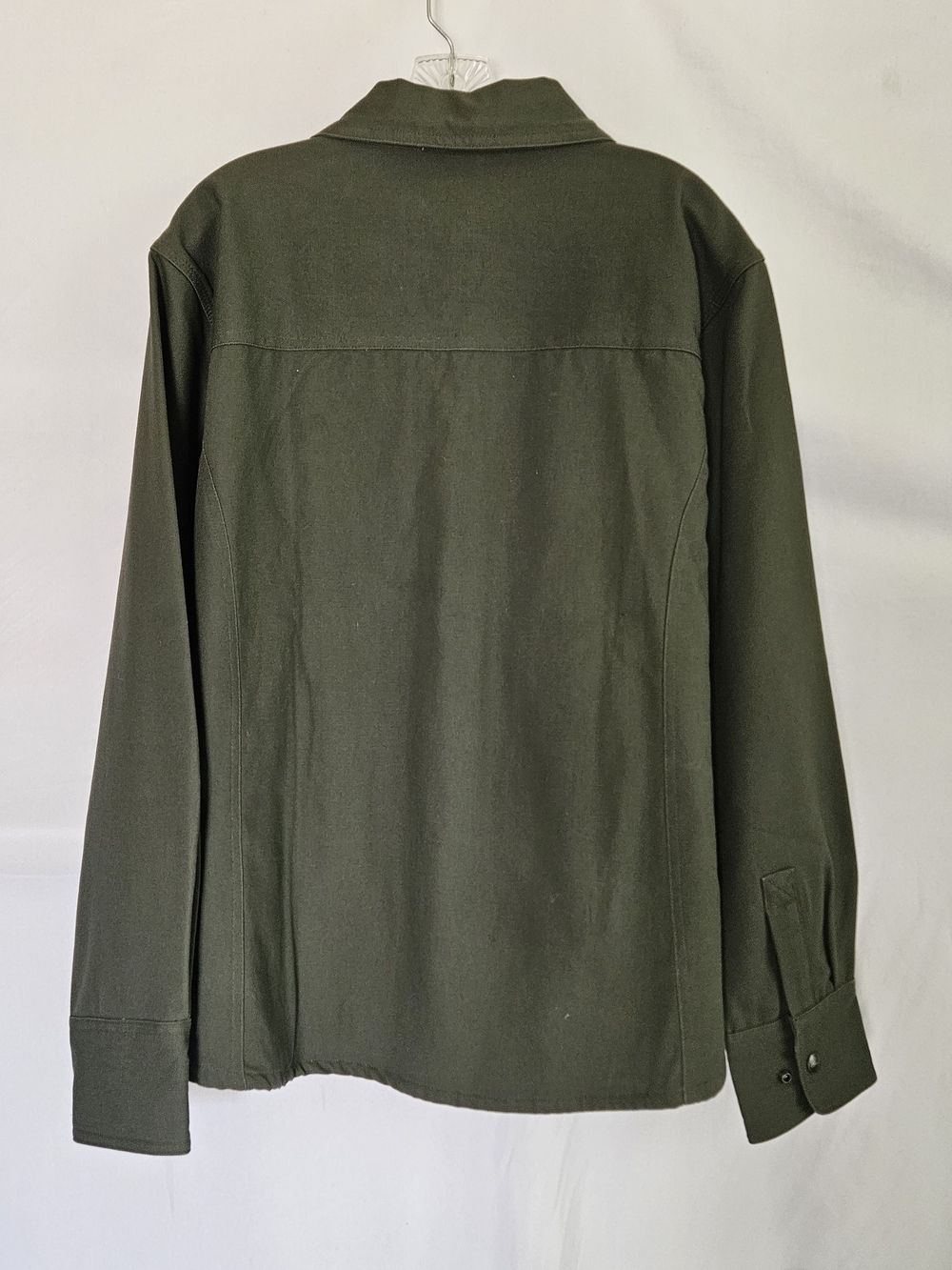 Carhartt Women's Olive Green Work Shirt Jacket Canvas Plaid Lined Shacket XL - Picture 2 of 11